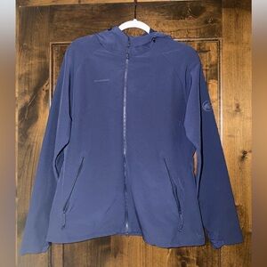 Mammut Convey Tour HS Men’s Hooded Rain Windbreaker Logo Jacket Medium